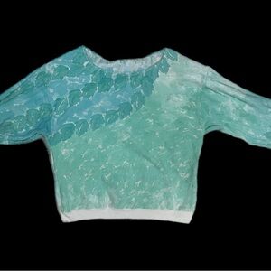 🩵💚 Hand-Painted Long sleeve top 🩵💚